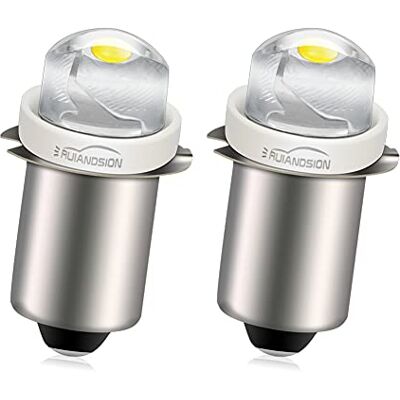 Ruiandsion Set van 2 witte P13.5S LED-lampen 3-18V 0,5W 6000K 100lumen negatieve aarde Ruiandsion Set van 2 witte P13.5S LED-lampen 3-18V 0,5W 6000K 100lumen negatieve aarde