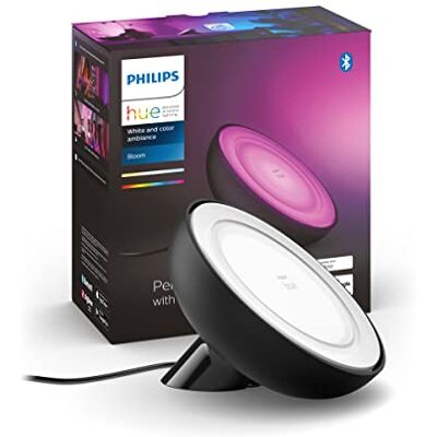 Philips White & Color Ambiance Bloom Lamp 4e generatie zwart Bluetooth compatibel met Alexa, Google Assistant en Apple Homekit Philips White & Color Ambiance Bloom Lamp 4e generatie zwart Bluetooth compatibel met Alexa, Google Assistant en Apple Homekit