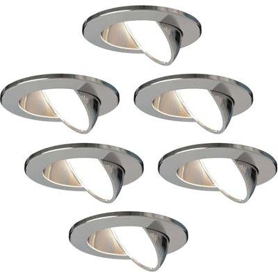 Ledvion Set van 6 led-inbouwspots, roestvrij staal, deelbaar, 5 W, IP65, CCT, COB, Ø 75 mm, 5 jaar garantie Ledvion Set van 6 led-inbouwspots, roestvrij staal, deelbaar, 5 W, IP65, CCT, COB, Ø 75 mm, 5 jaar garantie