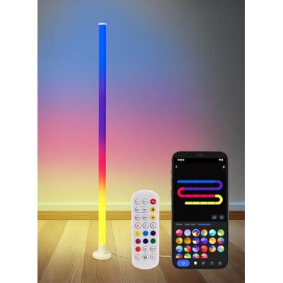 Luminea Home Control lichtkolom: intelligente wifi-staande lamp met RGB IC APP, 10 W, 150 cm (led-kolom, lichtkolom, draadloze vloerlamp) Luminea Home Control lichtkolom: intelligente wifi-staande lamp met RGB IC APP, 10 W, 150 cm (led-kolom, lichtkolom, draadloze vloerlamp)