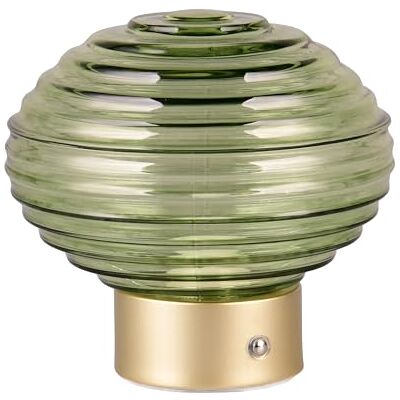 RL LIVE YOUR LIGHT Reality Leuchten R57771115 Earl R57771115 Tafellamp, 4 leds, 1,5 W, mat messing en groen glas RL LIVE YOUR LIGHT Reality Leuchten R57771115 Earl R57771115 Tafellamp, 4 leds, 1,5 W, mat messing en groen glas