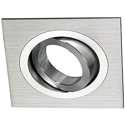 wonderlamp Classic W-E000006 inbouwspot, vierkant, aluminium, incl. GU10-fitting, kantelhoek 30º, 9 x 9 x 2,5 cm, kleur grijs wonderlamp Classic W-E000006 inbouwspot, vierkant, aluminium, incl. GU10-fitting, kantelhoek 30º, 9 x 9 x 2,5 cm, kleur grijs