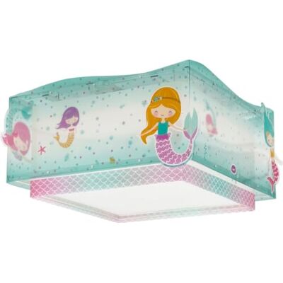 Dalber Plafondlamp voor kinderen, zeemeermin, kroonluchter slaapkamer; kinderen, plafondlamp voor kinderen, 63446, E27 Dalber Plafondlamp voor kinderen, zeemeermin, kroonluchter slaapkamer; kinderen, plafondlamp voor kinderen, 63446, E27