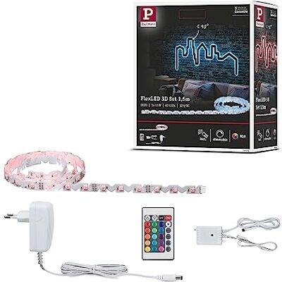 Paulmann FlexLED 3D LED Strip 1.5m 1x11W Plastic Wit Dimbaar 78964 Paulmann FlexLED 3D LED Strip 1.5m 1x11W Plastic Wit Dimbaar 78964