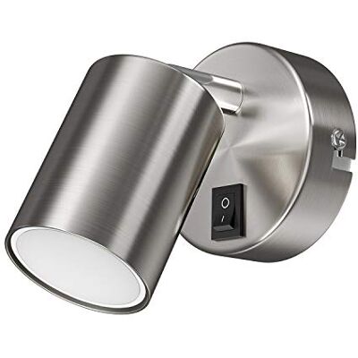 ledscom.de WAIKA Wandspot, schakelaar, chroom, mat, led-lamp, warmwit, 3 dimniveaus, 500 lm ledscom.de WAIKA Wandspot, schakelaar, chroom, mat, led-lamp, warmwit, 3 dimniveaus, 500 lm