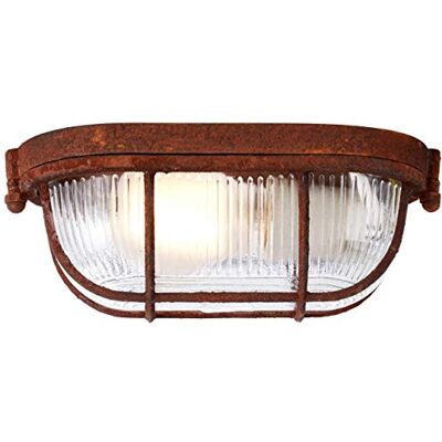 Brilliant Bobbi Wandlamp en plafondlamp 21 cm roestkleur 1 x A60, E27, geschikt voor normale lampen (niet meegeleverd) geschikt voor ledlampen Brilliant Bobbi Wandlamp en plafondlamp 21 cm roestkleur 1 x A60, E27, geschikt voor normale lampen (niet meegeleverd) geschikt voor ledlampen