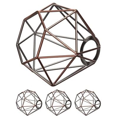 ledscom.de Lampenkap kooivorm, 4 stuks, brons, E27/E14, diameter 160 mm ledscom.de Lampenkap kooivorm, 4 stuks, brons, E27/E14, diameter 160 mm