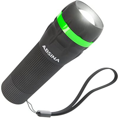 greate ABSINA LED zaklamp kinderen klein & helder mini handlamp met 60 lumen & 110m lichtstraal handige lamp traploos focusseerbaar incl. batterij als kinderzaklamp voor jongens en meisjes greate ABSINA LED zaklamp kinderen klein & helder mini handlamp met 60 lumen & 110m lichtstraal handige lamp traploos focusseerbaar incl. batterij als kinderzaklamp voor jongens en meisjes