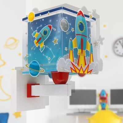 Dalber wandlamp kinderen kinderkamer lamp raket ruimte raket zonnestelsel Dalber wandlamp kinderen kinderkamer lamp raket ruimte raket zonnestelsel