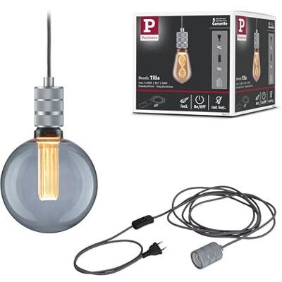 Paulmann Neordic 78437 hanglamp Tilla aluminium met stopcontact zonder gloeilamp max. 20 W E27 Paulmann Neordic 78437 hanglamp Tilla aluminium met stopcontact zonder gloeilamp max. 20 W E27