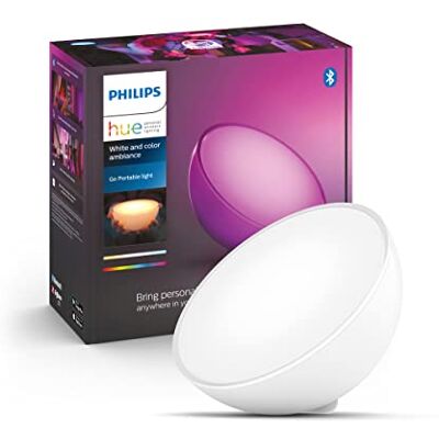 Philips wit en col. Amb. Dimbare Go led-tafellamp, 16 miljoen kleuren, bestuurbaar via app, compatibel met Amazon Alexa (Echo, Echo Dot), wit Philips wit en col. Amb. Dimbare Go led-tafellamp, 16 miljoen kleuren, bestuurbaar via app, compatibel met Amazon Alexa (Echo, Echo Dot), wit