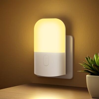 GRIFEMA GD101-1, nachtlampje voor kinderen, nachtlampje, elektrisch stopcontact met 3 helderheidsniveaus, babynachtlampje, geschikt voor slaapkamers, keukens, gangen, badkamers, warm wit GRIFEMA GD101-1, nachtlampje voor kinderen, nachtlampje, elektrisch stopcontact met 3 helderheidsniveaus, babynachtlampje, geschikt voor slaapkamers, keukens, gangen, badkamers, warm wit