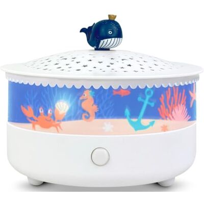 Trousselier Nachtlampje voor baby's, muziek, verlicht, oceaan Nachtlampje met huildetector voor kinderen, sterprojector, oplaadbaar, USB Doornroosjesmuziek 14 cm Trousselier Nachtlampje voor baby's, muziek, verlicht, oceaan Nachtlampje met huildetector voor kinderen, sterprojector, oplaadbaar, USB Doornroosjesmuziek 14 cm