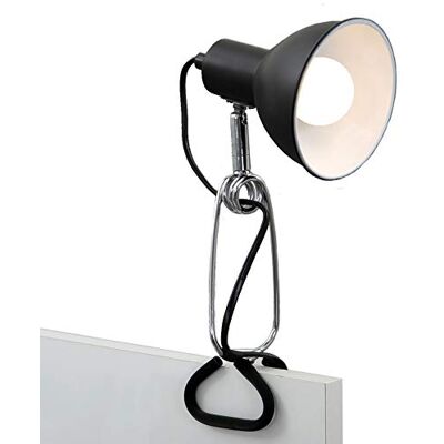 Briloner Draaibare bureaulamp met kabelschakelaar, E14-fitting, max. 8 W, bed- en leesklem, 30,5 x 11 x 13 cm, zwart Briloner Draaibare bureaulamp met kabelschakelaar, E14-fitting, max. 8 W, bed- en leesklem, 30,5 x 11 x 13 cm, zwart