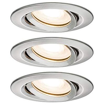 Paulmann 92901 LED inbouwspot Nova zwenkbaar rond 2x7W inbouwspot dimbaar wit mat spot chroom inbouwlamp aluminium zink 2700K GU10 Paulmann 92901 LED inbouwspot Nova zwenkbaar rond 2x7W inbouwspot dimbaar wit mat spot chroom inbouwlamp aluminium zink 2700K GU10