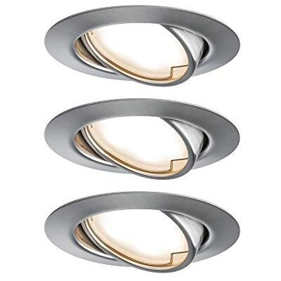 Paulmann 93421 LED inbouwspot ronde basis incl. 3x5W inbouwspots geborsteld staal spot metaal inbouwlamp 3000K Paulmann 93421 LED inbouwspot ronde basis incl. 3x5W inbouwspots geborsteld staal spot metaal inbouwlamp 3000K