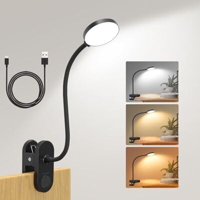 ZAPLIT 61 led-leeslamp met klem – 3 temperaturen en 10 helderheden: 2000 mAh USB-C, 40 cm flexibele hals, bedlamp, kantoor en camping ZAPLIT 61 led-leeslamp met klem – 3 temperaturen en 10 helderheden: 2000 mAh USB-C, 40 cm flexibele hals, bedlamp, kantoor en camping