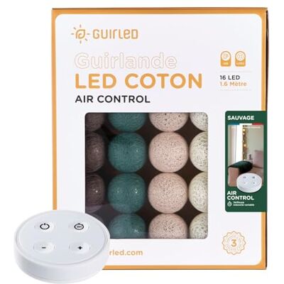 GuirLED USB LED katoenen bal lichtsnoer Draadloze afstandsbediening Baby nachtlampje 2 uur Inclusief 2A dubbele USB-voedingsadapter 4 intensiteiten 16 ballen 1.6m Wild GuirLED USB LED katoenen bal lichtsnoer Draadloze afstandsbediening Baby nachtlampje 2 uur Inclusief 2A dubbele USB-voedingsadapter 4 intensiteiten 16 ballen 1.6m Wild