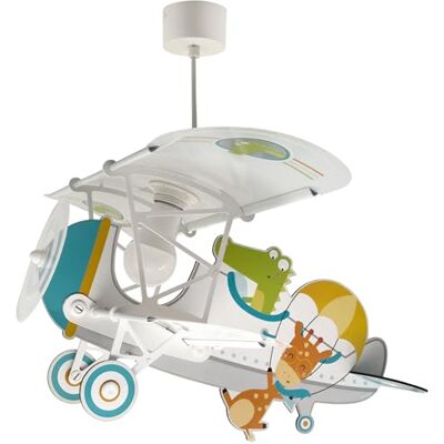 Dalber Kroonluchter slaapkamer hanglamp kinderen vliegtuig krokodil wit dieren, 54542, E27 15w led Dalber Kroonluchter slaapkamer hanglamp kinderen vliegtuig krokodil wit dieren, 54542, E27 15w led