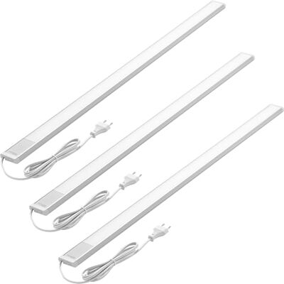 Oktaplex lighting Oktaplex Onderbouwlamp Riva Set van 3, 90 cm, 1110 lm, warmwit, met schakelaar, 15 W, 230 V, led-onderbouwlamp, zilver Oktaplex lighting Oktaplex Onderbouwlamp Riva Set van 3, 90 cm, 1110 lm, warmwit, met schakelaar, 15 W, 230 V, led-onderbouwlamp, zilver