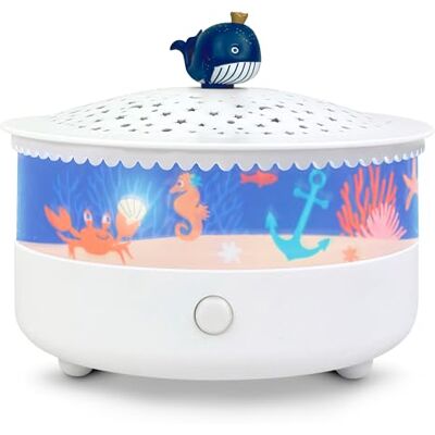 Trousselier Nachtlampje voor baby's, muziek, verlicht, oceaan Nachtlampje met huildetector voor kinderen, sterprojector, oplaadbaar, USB Doornroosjesmuziek 14 cm Trousselier Nachtlampje voor baby's, muziek, verlicht, oceaan Nachtlampje met huildetector voor kinderen, sterprojector, oplaadbaar, USB Doornroosjesmuziek 14 cm