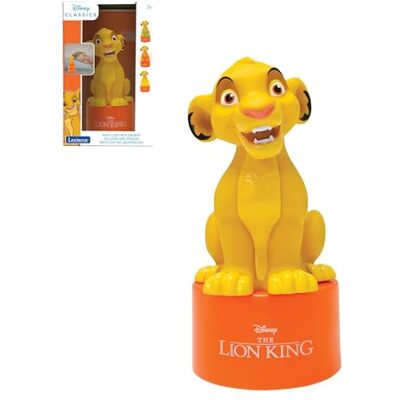 Lexibook , Disney The Lion King, Simba nachtlampje met luidspreker voor kinderkamer, zacht licht, werkt op batterijen, geel/oranje, NS01AN Lexibook , Disney The Lion King, Simba nachtlampje met luidspreker voor kinderkamer, zacht licht, werkt op batterijen, geel/oranje, NS01AN