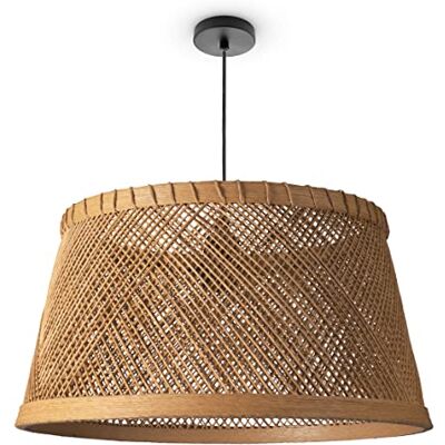 Paco Home Plafondlamp, bamboe, boho, woonkamer, rieten lamp, hanglamp, natuur, vintage, E27, retro, bar, lamptype: hanglamp type 3, kleur/maat: beige (diameter 42 cm) Paco Home Plafondlamp, bamboe, boho, woonkamer, rieten lamp, hanglamp, natuur, vintage, E27, retro, bar, lamptype: hanglamp type 3, kleur/maat: beige (diameter 42 cm)