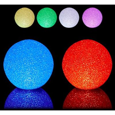 Relaxdays Set van 2 led-kogellampen met kleurverandering, werkt op batterijen, zonder kabel, binnenverlichting, bol, meerkleurig, diameter 12 cm, wit Relaxdays Set van 2 led-kogellampen met kleurverandering, werkt op batterijen, zonder kabel, binnenverlichting, bol, meerkleurig, diameter 12 cm, wit