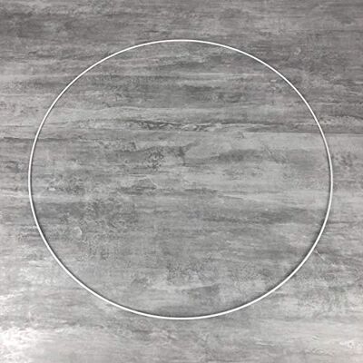 Lealoo Grote XXL cirkel metallic wit diameter 70 cm voor lampenkap, witte epoxy ring, dromenvanger Lealoo Grote XXL cirkel metallic wit diameter 70 cm voor lampenkap, witte epoxy ring, dromenvanger