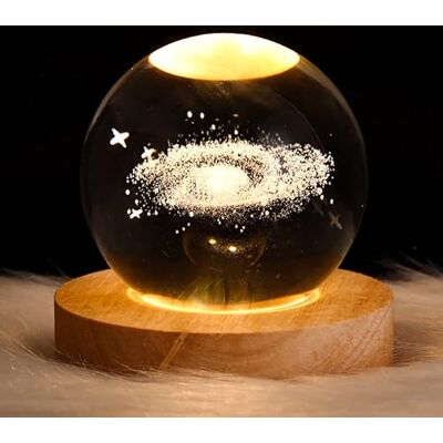 Iordan Nevel (Nebula) 3D kristallen bol nachtlampje kinderen nachtlampje met houten sokkel fantasie decoratie planeet sterrenstelsel led nachtlampje slaapkamer cadeau Iordan Nevel (Nebula) 3D kristallen bol nachtlampje kinderen nachtlampje met houten sokkel fantasie decoratie planeet sterrenstelsel led nachtlampje slaapkamer cadeau