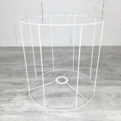 Lealoo Frame rond, wit, voor lampenkappen, hoogte en diameter 30 cm, diameter E27, 38 mm Lealoo Frame rond, wit, voor lampenkappen, hoogte en diameter 30 cm, diameter E27, 38 mm