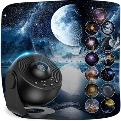 Macchiatto Pro Projector, sterrenhemel, planetarium, projector met 13 filmschijven, nachtlampje, projector, 360 graden draaibaar, voor slaapkamer, plafond, cadeaus voor kinderen en volwassenen Macchiatto Pro Projector, sterrenhemel, planetarium, projector met 13 filmschijven, nachtlampje, projector, 360 graden draaibaar, voor slaapkamer, plafond, cadeaus voor kinderen en volwassenen