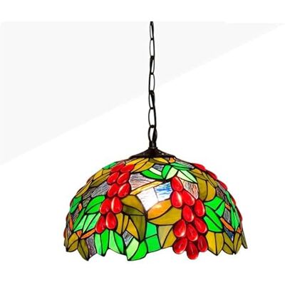 B·LED BARCELONA LED BarcelonaLED Tiffany Barok Retro Vintage Plafondlamp Fruitig Mozaïek Glazen Lampenkap Ø31 cm E27 voor Woonkamer Slaapkamer B·LED BARCELONA LED BarcelonaLED Tiffany Barok Retro Vintage Plafondlamp Fruitig Mozaïek Glazen Lampenkap Ø31 cm E27 voor Woonkamer Slaapkamer