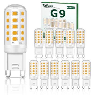 Tailcas G9 Ledlampen, 12 leds, 3000 K, 500 lm, 5 W, komt overeen met 50 W, halogeen, warmwit, niet dimbaar, niet dimbaar, niet-vlammend, AC/DC 220-240 V, slaapkamer, woonkamer, keuken, tuin Tailcas G9 Ledlampen, 12 leds, 3000 K, 500 lm, 5 W, komt overeen met 50 W, halogeen, warmwit, niet dimbaar, niet dimbaar, niet-vlammend, AC/DC 220-240 V, slaapkamer, woonkamer, keuken, tuin