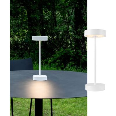 SLV Vinolina Tafellamp, accu, IP54, 2700/3000 K, touchscreen, wit SLV Vinolina Tafellamp, accu, IP54, 2700/3000 K, touchscreen, wit
