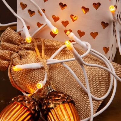 Hellum 151695 lichtsnoer voor binnen met 50 warmwitte leds met stekker en kabel, wit, 7,35 m < 59 lm Hellum 151695 lichtsnoer voor binnen met 50 warmwitte leds met stekker en kabel, wit, 7,35 m < 59 lm