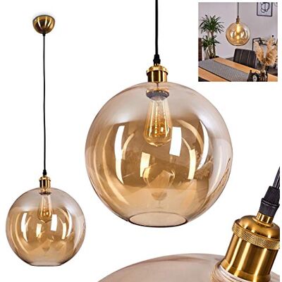 hofstein Hanga hanglamp Ahanga in zwart metaal en rookglas, retro design hanglamp, ideaal voor de moderne woonkamer, Ø 25 cm, hoogte max. 250 cm, voor 1 E27 gloeilamp, lamp niet inbegrepen hofstein Hanga hanglamp Ahanga in zwart metaal en rookglas, retro design hanglamp, ideaal voor de moderne woonkamer, Ø 25 cm, hoogte max. 250 cm, voor 1 E27 gloeilamp, lamp niet inbegrepen