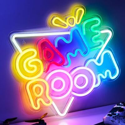 NELUX Neon LED Gaming Room, Gamer Decoratie Slaapkamer Wandlamp, Accessoires Gaming Room Deco Setup Tiener, Lichtbord Cadeau. USB-verbinding met Helderheidsdimmer NELUX Neon LED Gaming Room, Gamer Decoratie Slaapkamer Wandlamp, Accessoires Gaming Room Deco Setup Tiener, Lichtbord Cadeau. USB-verbinding met Helderheidsdimmer