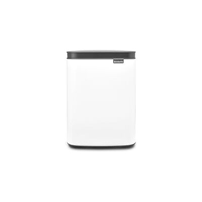 Brabantia Afvalemmer van 4 liter Klein en elegant Eenvoudig te openen en zacht sluitend deksel Hygiënisch en ruimtebesparend Wandmontage Voor badkamer, toilet, slaapkamer Wit Brabantia Afvalemmer van 4 liter Klein en elegant Eenvoudig te openen en zacht sluitend deksel Hygiënisch en ruimtebesparend Wandmontage Voor badkamer, toilet, slaapkamer Wit