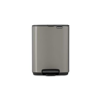 Brabantia Bo afvalemmer 4 l (platina) pedaalemmer voor de keuken met trapsluiting gemakkelijk te reinigen afvalscheidingssysteem met afneembare emmer inclusief gratis PerfectFit vuilniszakken Brabantia Bo afvalemmer 4 l (platina) pedaalemmer voor de keuken met trapsluiting gemakkelijk te reinigen afvalscheidingssysteem met afneembare emmer inclusief gratis PerfectFit vuilniszakken