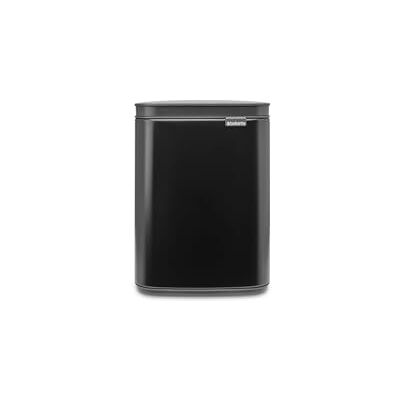 Brabantia Afvalemmer van 4 liter Klein en elegant Eenvoudig te openen en zacht sluitend deksel Hygiënisch en ruimtebesparend Wandmontage Voor badkamer, toilet, slaapkamer Zwart Brabantia Afvalemmer van 4 liter Klein en elegant Eenvoudig te openen en zacht sluitend deksel Hygiënisch en ruimtebesparend Wandmontage Voor badkamer, toilet, slaapkamer Zwart