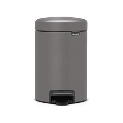 Brabantia newIcon Pedaalemmer 3 liter (mineraalbeton grijs) met softclose en uitneembare binnenemmer + gratis afvalzakken Brabantia newIcon Pedaalemmer 3 liter (mineraalbeton grijs) met softclose en uitneembare binnenemmer + gratis afvalzakken