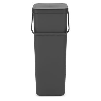 Brabantia Sort & Go Prullenbak, Afvalemmer, Donkergrijs, 40 liter Brabantia Sort & Go Prullenbak, Afvalemmer, Donkergrijs, 40 liter