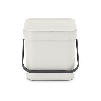 Brabantia Sort & Go Prullenbak, Afvalemmer, Light Grey, 6 liter Brabantia Sort & Go Prullenbak, Afvalemmer, Light Grey, 6 liter
