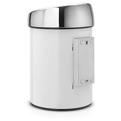 Brabantia Touch Bin Prullenbak 3L Kunststof Binnenemmer White / Brilliant Steel Brabantia Touch Bin Prullenbak 3L Kunststof Binnenemmer White / Brilliant Steel