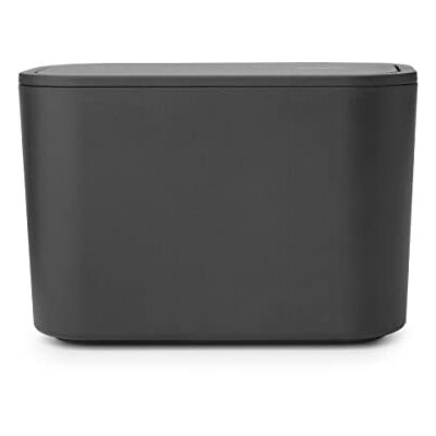 Brabantia Mindset afvalbak Ideaal voor klein afval Verwijderbaar draaibaar deksel Gemakkelijk schoon te maken Krast niet Corrosiebestendig Donkergrijs 8,5 x 15 x 10 cm Brabantia Mindset afvalbak Ideaal voor klein afval Verwijderbaar draaibaar deksel Gemakkelijk schoon te maken Krast niet Corrosiebestendig Donkergrijs 8,5 x 15 x 10 cm