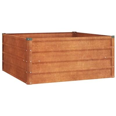 vidaXL Verhoogd bed voor de tuin, bloembak, plantenbak, bloempot, balkon, terras, buiten, roestkleurig, 100 x 100 x 45 cm, cortenstaal vidaXL Verhoogd bed voor de tuin, bloembak, plantenbak, bloempot, balkon, terras, buiten, roestkleurig, 100 x 100 x 45 cm, cortenstaal