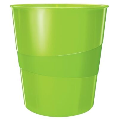 Leitz WOW Papiermand 15 liter, groen, polystyreen, 15 liter Leitz WOW Papiermand 15 liter, groen, polystyreen, 15 liter