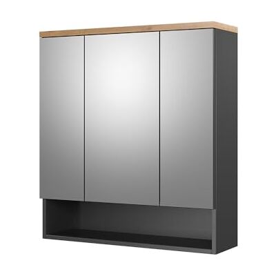 Vicco Toiletkast "Eden", antraciet, 70 x 77,5 cm Voor wandmontage met modulaire binnenindeling Vicco Toiletkast "Eden", antraciet, 70 x 77,5 cm Voor wandmontage met modulaire binnenindeling