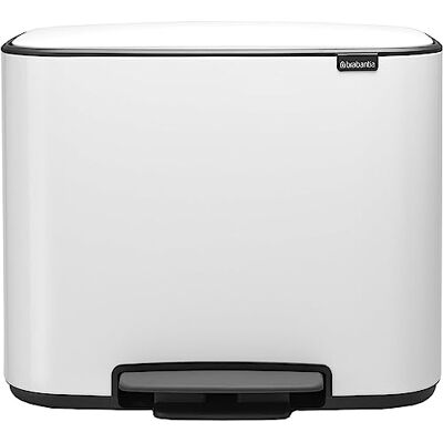 Brabantia Bo Prullenbak 3 x 11L Recycling 3 Kunststof Binnenemmers White Brabantia Bo Prullenbak 3 x 11L Recycling 3 Kunststof Binnenemmers White
